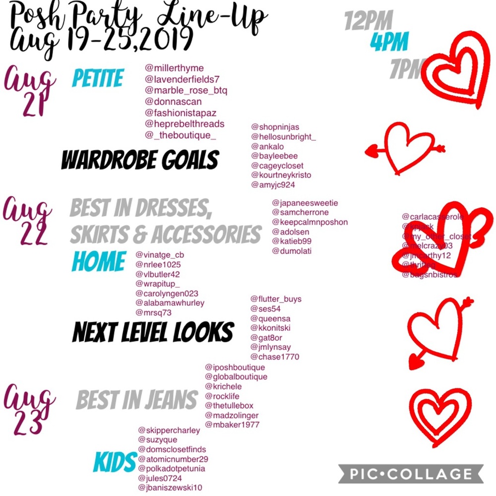 Aug 19-25 Posh Party Line-Up! - Picture 2 of 3